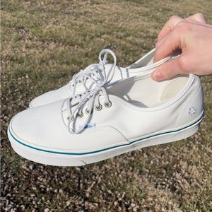 Vans Authentic (P.E.T.) White/ Ocean Depth Mens Size 9.5 Womens Size 11